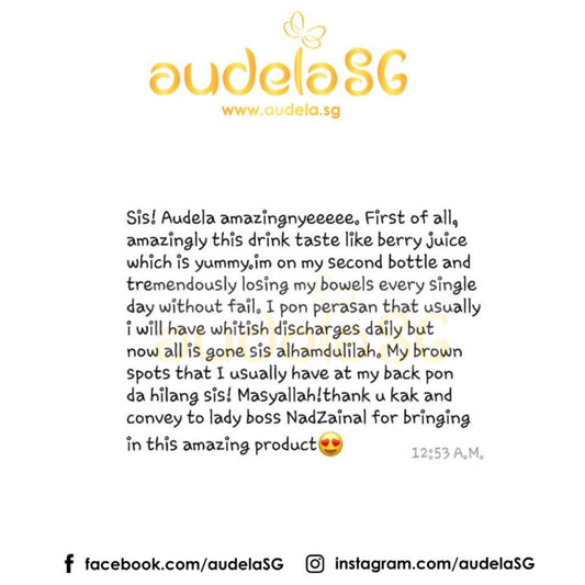 Sis! Audela AMAZING-nyeeeee!! Taste yummy. Brown spots already fade!