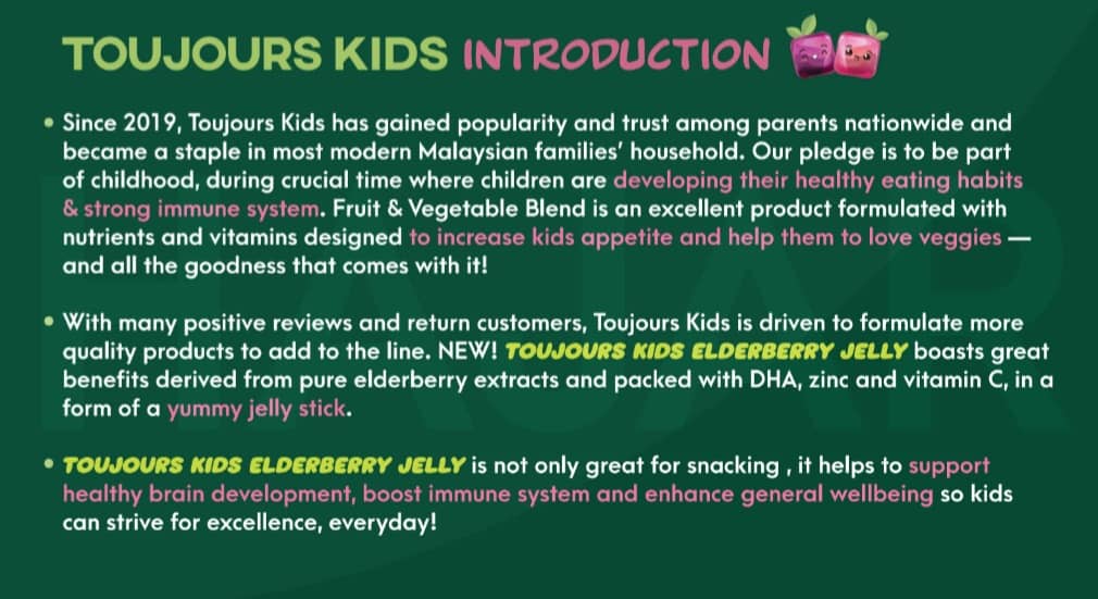 Toujours Kids Elderberry Jelly